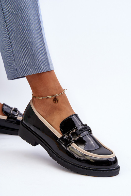 Zapatos mujer charol Mocasines S.Barski HY336A color negro Zapatos mujer charol Mocasines S.Barski HY336A color negro