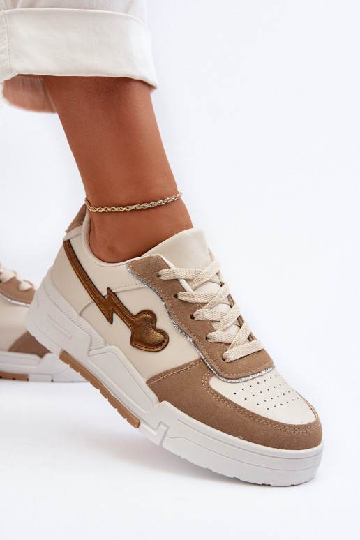 Zapatillas modelo zapatos con plataforma beige Zeparine
