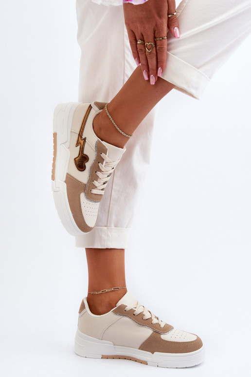 Zapatillas modelo zapatos con plataforma beige Zeparine