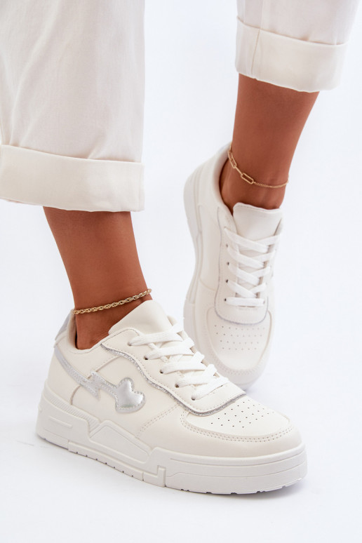 Zapatillas modelo zapatos con plataforma en color blanco Zeparine