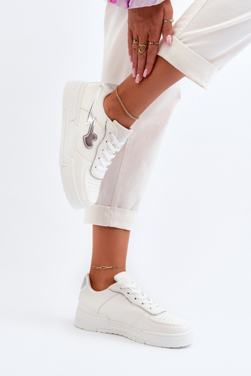 Zapatillas modelo zapatos con plataforma en color blanco Zeparine