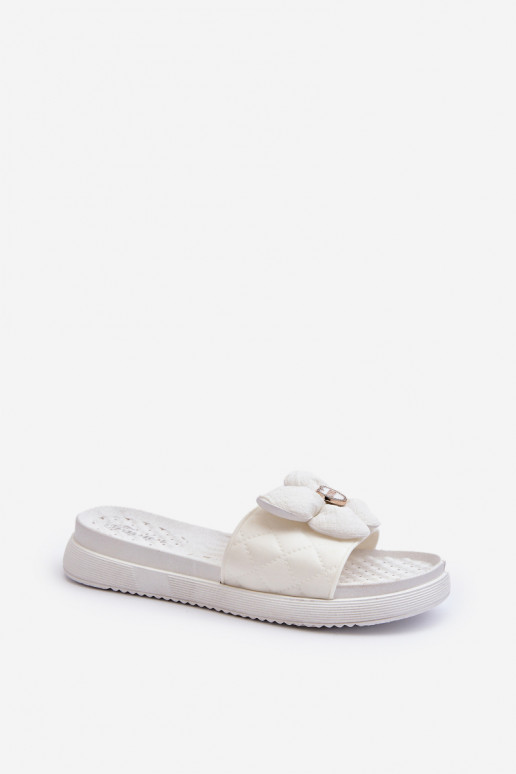 Zapatillas de casa de mujer con adornosj Platformie color blanco Cedrella Zapatillas de casa de mujer con adornosj Platformie color blanco Cedrella