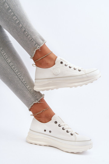 Zapatos de mujer con suelas macizas de moda Big Star NN274126 color blanco 2