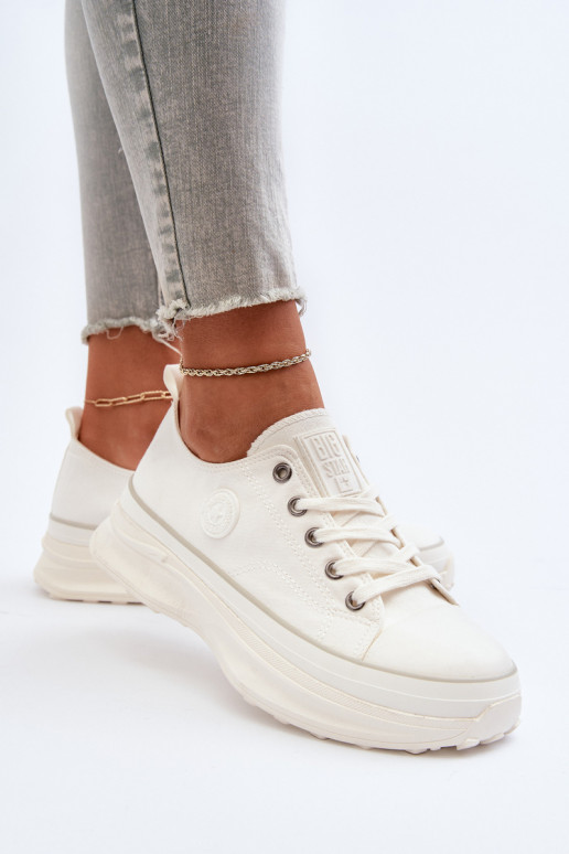 Zapatos de mujer con suelas macizas de moda Big Star NN274126 color blanco