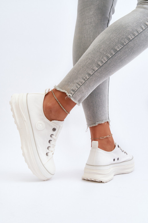 Zapatos de mujer con suelas macizas de moda Big Star NN274126 color blanco