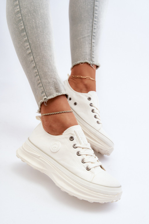 Zapatos de mujer con suelas macizas de moda Big Star NN274126 color blanco