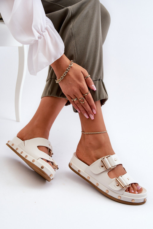 Chanclas de mujer con plataforma Big Star NN274081 blanco