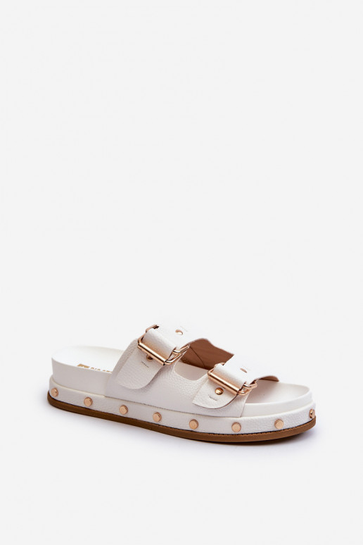 Chanclas de mujer con plataforma Big Star NN274081 blanco