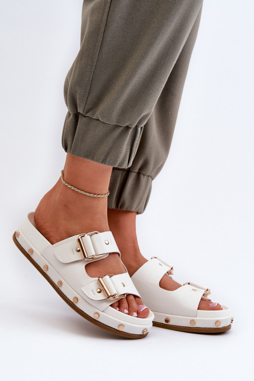 Chanclas de mujer con plataforma Big Star NN274081 blanco