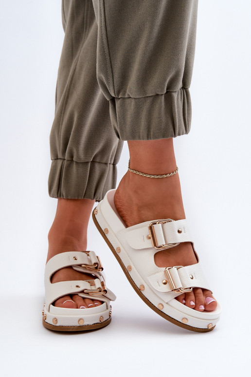 Chanclas de mujer con plataforma Big Star NN274081 blanco