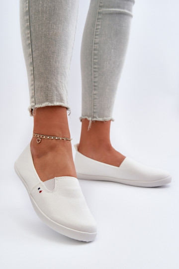 Zapatillas casual zapatos Slip-On color blanco Adrancia 2