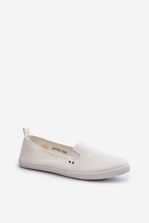 Zapatillas casual zapatos Slip-On color blanco Adrancia