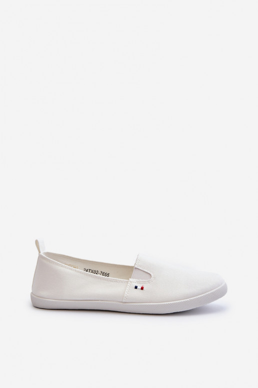 Zapatillas casual zapatos Slip-On color blanco Adrancia