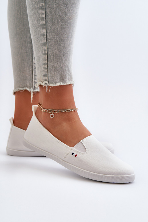 Zapatillas casual zapatos Slip-On color blanco Adrancia