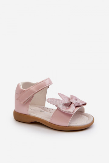 Sandalias infantiles con cintas con cierres adhesivos rosa Wistala