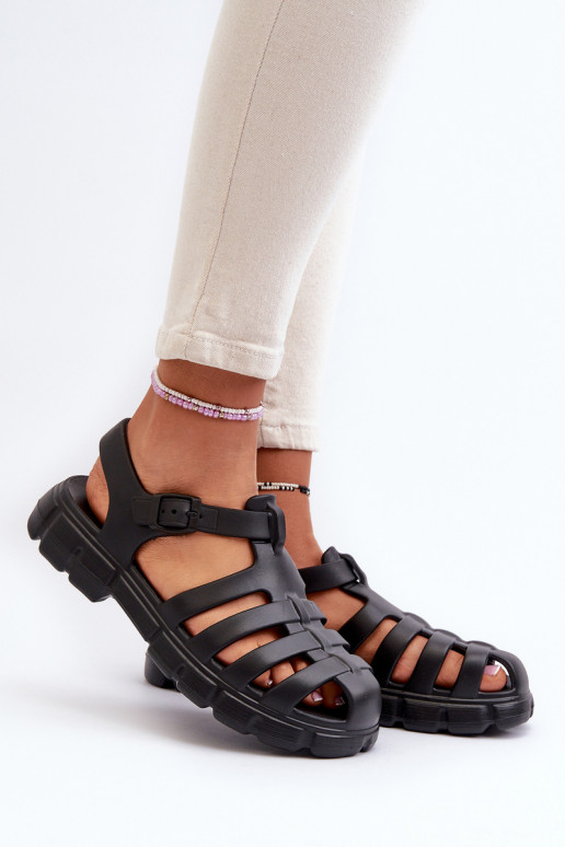 Sandalias chanclas ligeras en color negro Gasaria