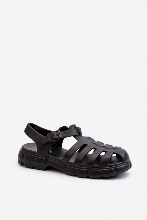 Sandalias chanclas ligeras en color negro Gasaria