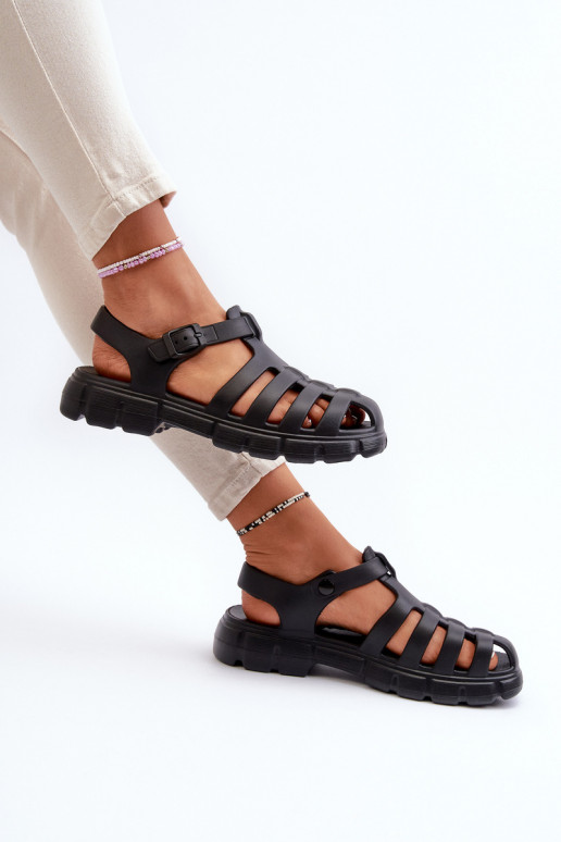 Sandalias chanclas ligeras en color negro Gasaria