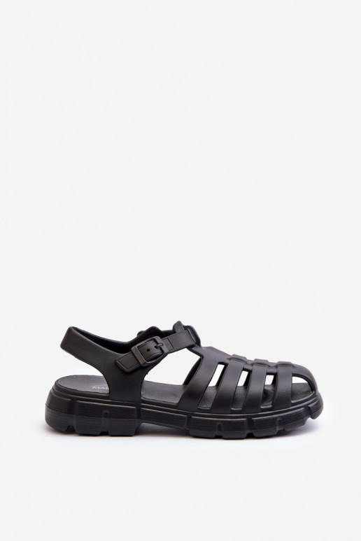 Sandalias chanclas ligeras en color negro Gasaria