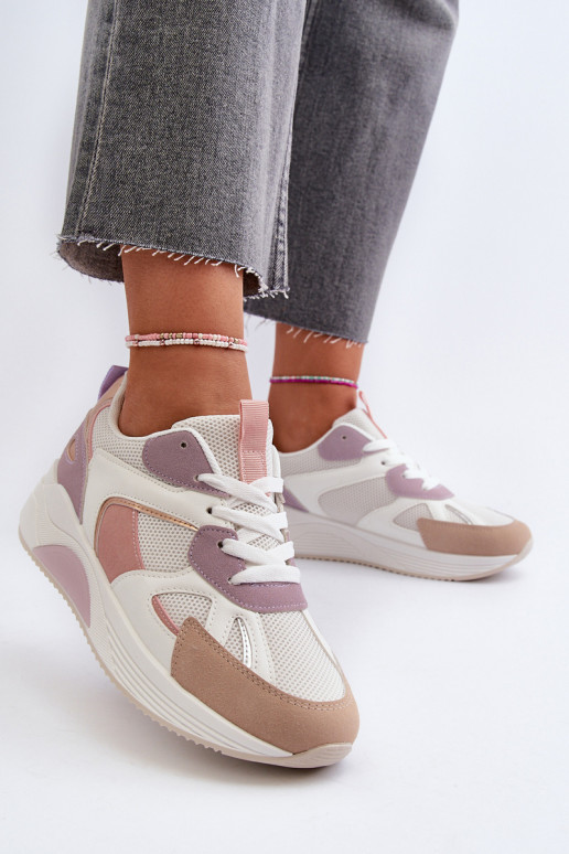 Deportivas modelo zapatos con plataforma color Morado Lenivia
