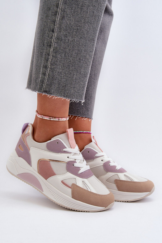 Deportivas modelo zapatos con plataforma color Morado Lenivia