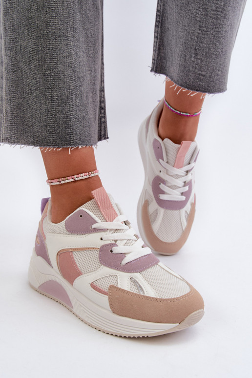 Deportivas modelo zapatos con plataforma color Morado Lenivia