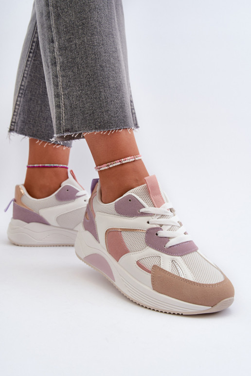 Deportivas modelo zapatos con plataforma color Morado Lenivia