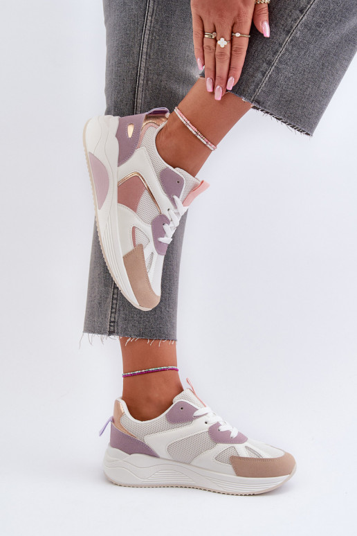 Deportivas modelo zapatos con plataforma color Morado Lenivia