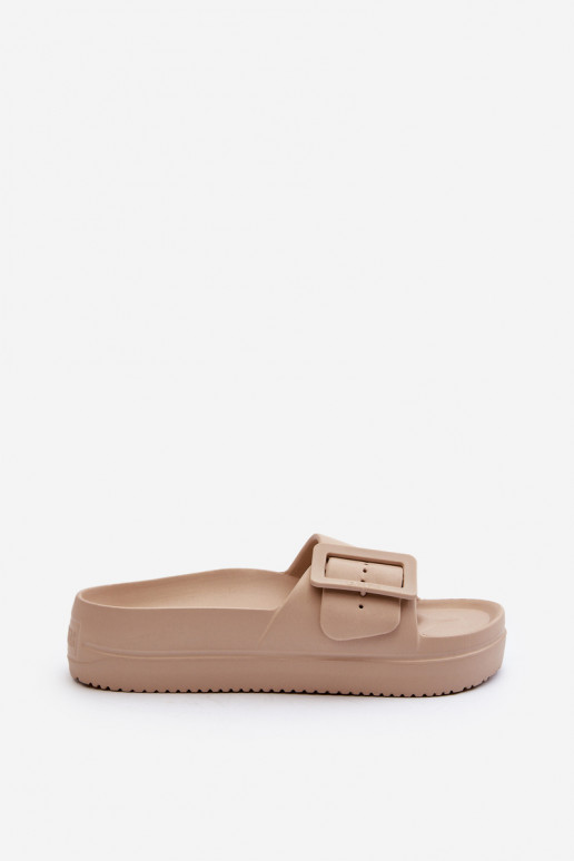 Sandalias plataforma ligeras con hebillas Big Star NN274A666 beige