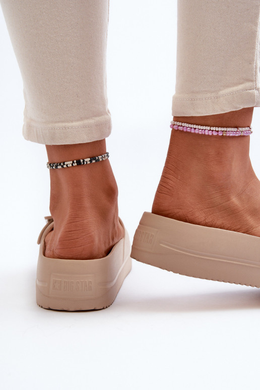 Sandalias plataforma ligeras con hebillas Big Star NN274A666 beige