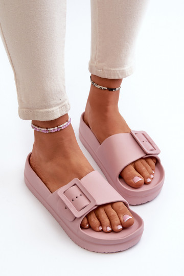 Sandalias ligeras con plataforma y hebillas en rosa Big Star NN274A663