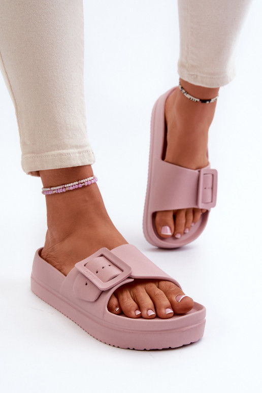 Sandalias ligeras con plataforma y hebillas en rosa Big Star NN274A663