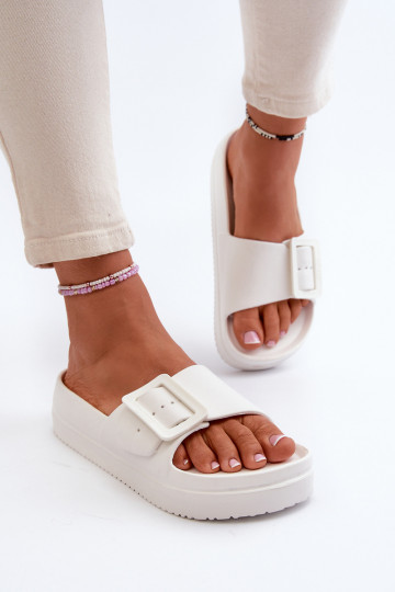 Chanclas ligeras con plataforma con hebilla Big Star NN274A661 color blanco