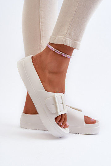 Chanclas ligeras con plataforma con hebilla Big Star NN274A661 color blanco 2