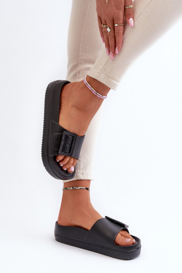 Chanclas ligeras con plataforma hebilla Big Star NN274A662 negro 2