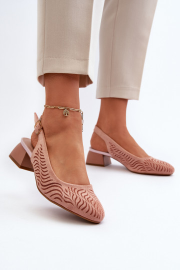 Zapatos con tacón Klocku color rosa Gemifa