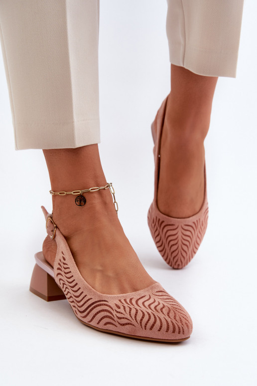 Zapatos con tacón Klocku color rosa Gemifa