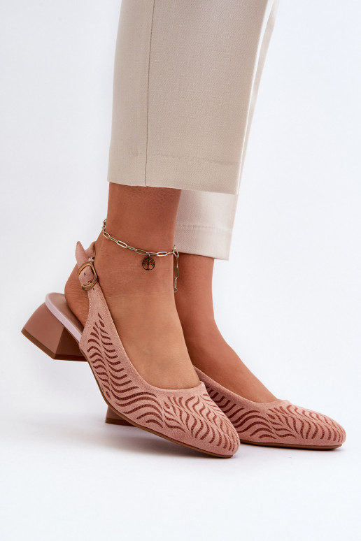 Zapatos con tacón Klocku color rosa Gemifa