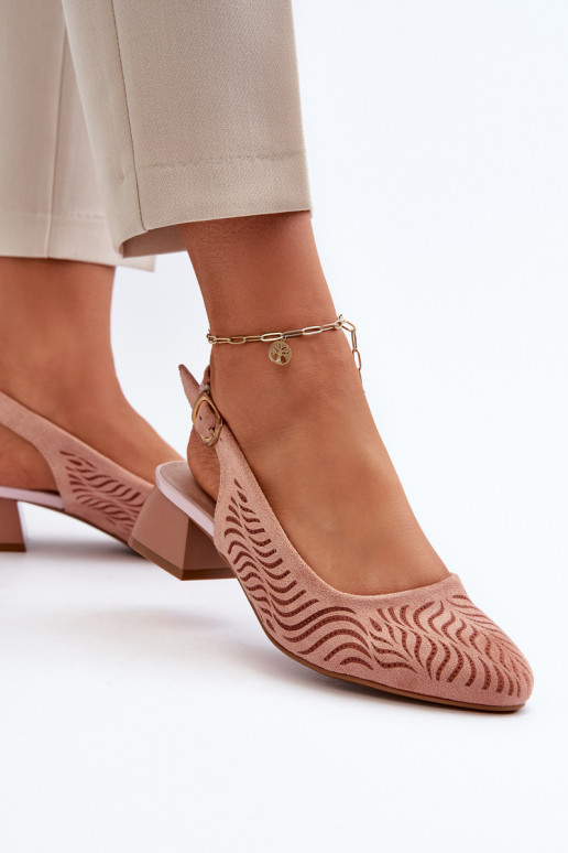 Zapatos con tacón Klocku color rosa Gemifa