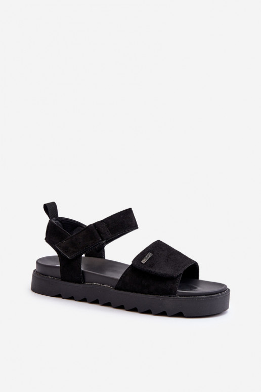 Sandalias de ante con plataforma Big Star NN274700 negro