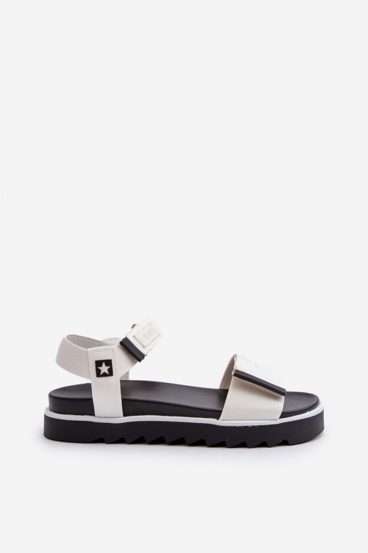 Sandalias de mujer con plataforma Big Star NN274777 color blanco