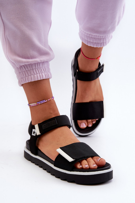 Sandalias de mujer con plataforma Big Star NN274778 color negro