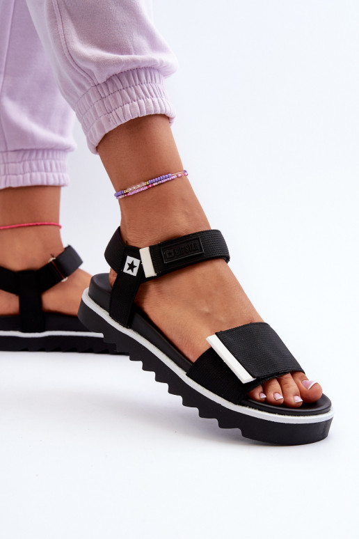Sandalias de mujer con plataforma Big Star NN274778 color negro