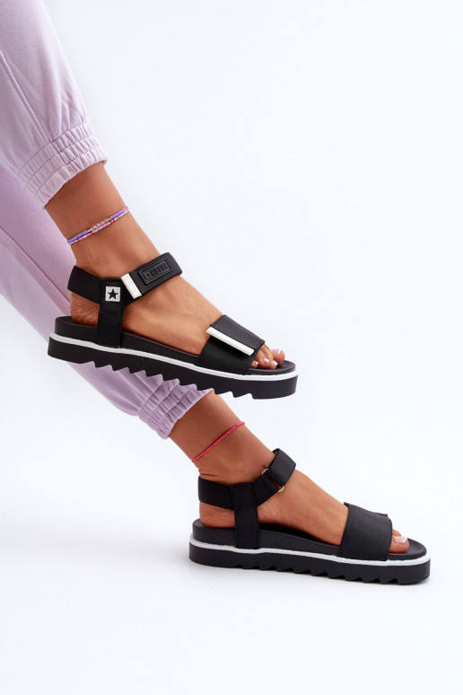 Sandalias de mujer con plataforma Big Star NN274778 color negro