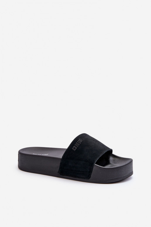 Zapatillas con plataforma fabricadas en ante Big Star NN274A670 color negro