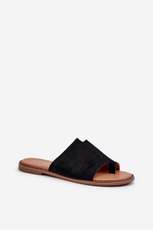 zapatillas de ante color negro Amite