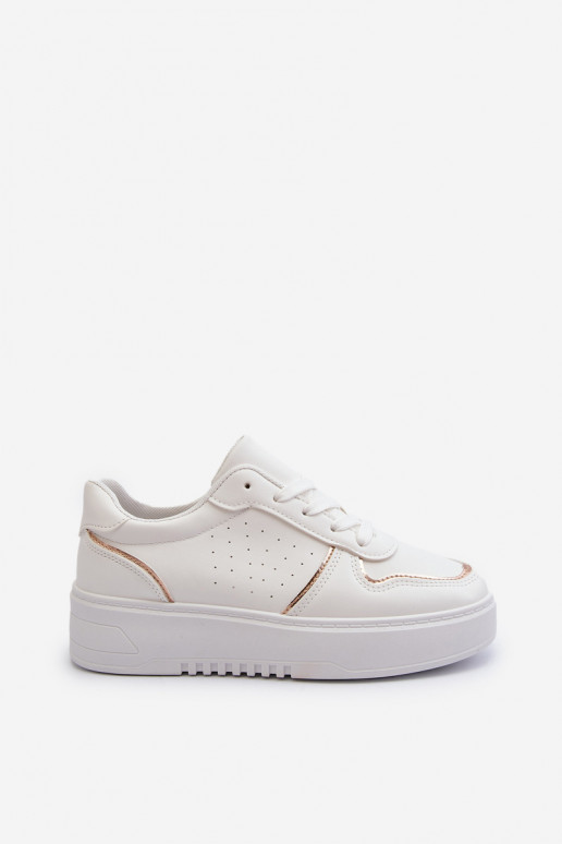Zapatillas modelo zapatos con plataforma en color blanco Tessama