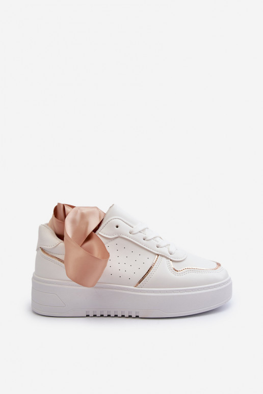 Zapatillas modelo zapatos con plataforma en color blanco Tessama