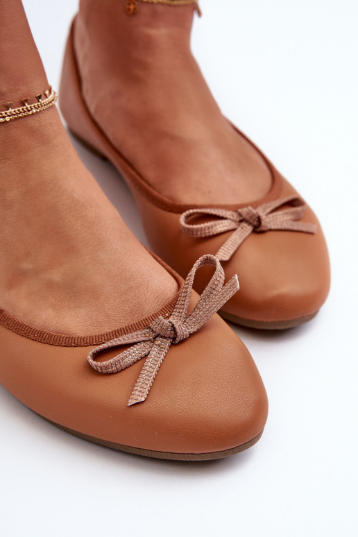 Bailarinas Eko con cintas marrón Sandelal
