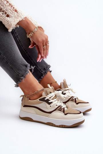 Deportivas modelo zapatos con plataforma Etnaria marrón. 2